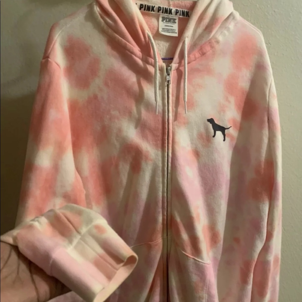 PINK tie dye hoodie